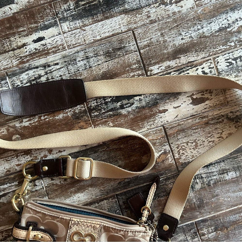 Coach Colette Signature Python Snakeskin Print Sa… - image 5